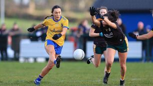 <p>Caoimhe Lennon scored 2-3 for Roscommon in their Lidl NFL Division 3 game against Antrim. Picture: Roscommon LGFA.</p>