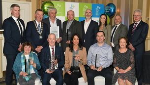 <p>All the award winners at last year's County Enterprise Awards with Roscommon County Council and Roscommon Local Enterprise Office representatives. Pic: Gerard O'Loughlin </p>