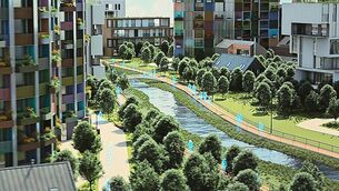 <p>A view of an imagined future for Athlone, as depicted by RTÉ programme Futureville recently.</p>