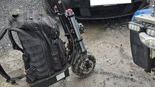 <p>The e-scooter seized by Galway Roads Policing Unit. </p>