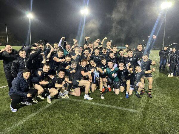 The TUS Midlands Freshers football panel celebrate their historic success against DCU on Thursday evening. Picture: TUS Midlands The TUS Midlands Freshers football panel celebrate their historic success against DCU on Thursday evening. Picture: TUS Midlands