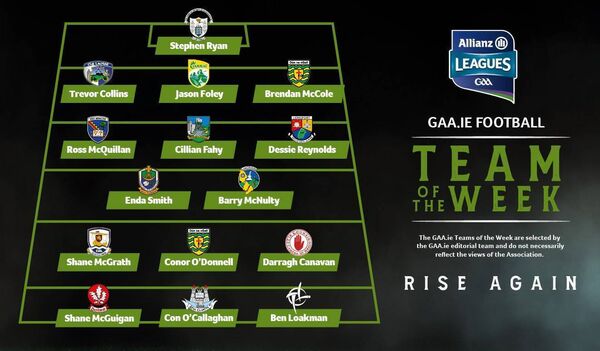 Enda Smith ensures Roscommon are one of 14 counties represented in the GAA.ie Team of the Week. Graphic: GAA.ie