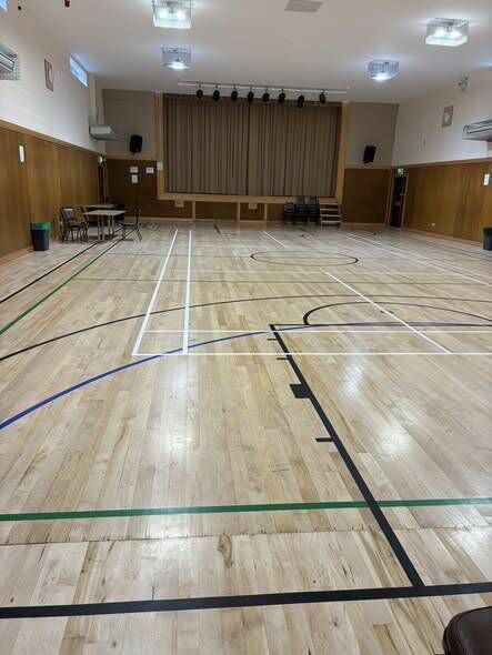 The new floor at Elphin Community Centre. The hall will resound to the sound of the fantastic Pipers Cross Ceili Band on February 20th during the Dr. John Stafford Tradfest. 