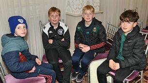 <p>The Granlahan NS team of Mark Kirrane, Conor Daly, Dean Kirrane and Ronan Murphy who took part in the recent Cumann na mBunscol RosComáin sports quiz in the Abbey Hotel, Roscommon. Pic: Gerard O'Loughlin</p>