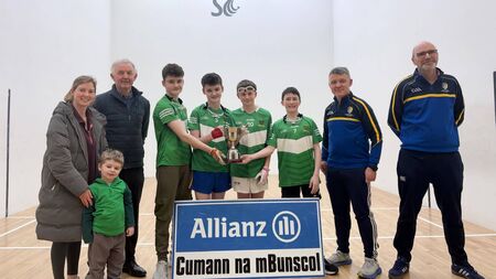 Scoil Bhríde awarded Mary Tully Cup at Cumann na nBunscol handball finals