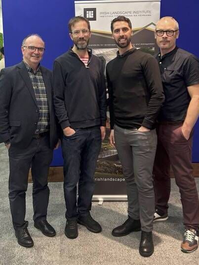 Kevin Halpenny, Fingal County Council, Tom Bradford, TBLA, Bart O’Doherty, President Irish Landscape Institute and Oliver Hoey, Fingal County Council.