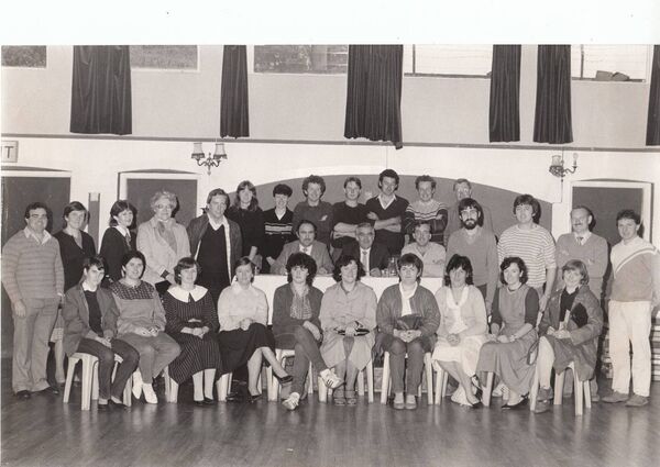 Staff members from Telecom Eireann who took part in a regional health &amp; safety quiz in the County Hotel, Carrick-on-Shannon in 1984.