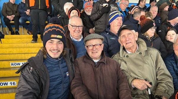 Luke Leydon and Padraig Leydon with Danny Burke at the recent Armagh v Roscommon game. Padraig and Luke rarely miss a Roscommon game. They are great Roscommon supporters. Padraig is a granduncle of Roscommon goalkeeper Aaron Brady, and brother-in-law to the late Patsy Brennan, Boyle who worked in the Roscommon Herald for many years. Luke is very involved as the chairman of O’Loughlin Gaels Hurling Club in Kilkenny. Luke Leydon and Padraig Leydon with Danny Burke at the recent Armagh v Roscommon game. Padraig and Luke rarely miss a Roscommon game. They are great Roscommon supporters. Padraig is a granduncle of Roscommon goalkeeper Aaron Brady, and brother-in-law to the late Patsy Brennan, Boyle who worked in the Roscommon Herald for many years. Luke is very involved as the chairman of O’Loughlin Gaels Hurling Club in Kilkenny.