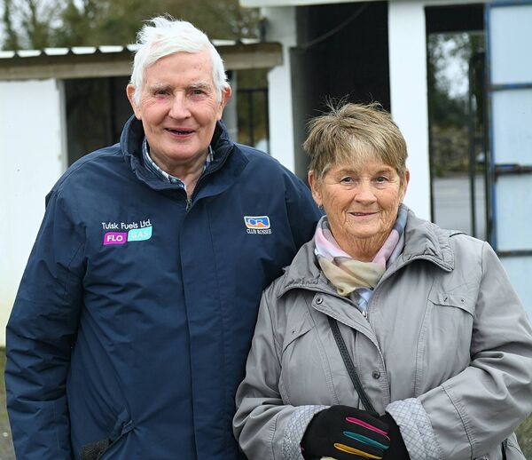Gerry and Mae Keane at Saturday's camogie league game between Roscommon and Armagh in Ballyforan. Pic: Gerard O'Loughlin