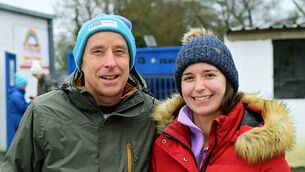 <p>John and Sarah Fitzmaurice at Saturday's camogie league game between Roscommon and Armagh in Ballyforan. Pic: Gerard O'Loughlin </p>
