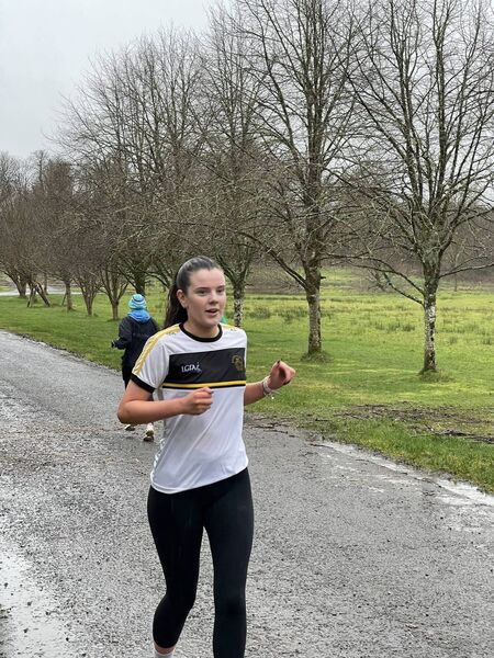 Pushing through the elements at Strokestown parkrun last weekend.