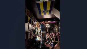 <p>Dermot Kennedy playing in the well known Rossie pub in London the Auld Shillelagh</p>