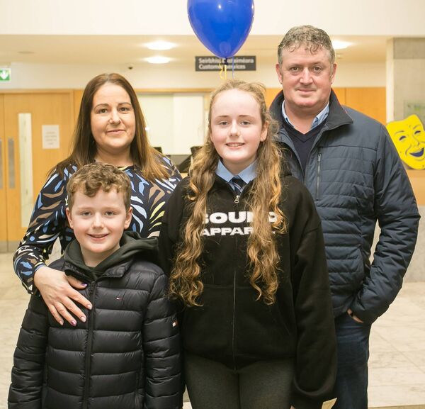 Pictured at the Roscommon Drama Festival launch at Aras An Chontae on Wednesday evening last were Patricia, Patrick, Makayla and Tomás Carroll. Pic: Michelle Hughes Walsh 