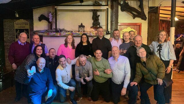 <p>Following 30 years of dedicated, efficient service delivering the post popular postman, Tom Nee, Derryvode, Williamstown retired. He is pictured here with his colleagues from An Post Castlerea at his retirement function in Garvey’s Ballintubber. </p>