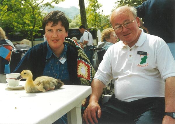 Breda Coleman who recently celebrated her 60th birthday pictured here with her good friend Danny Burke in Lourdes in 2007. 