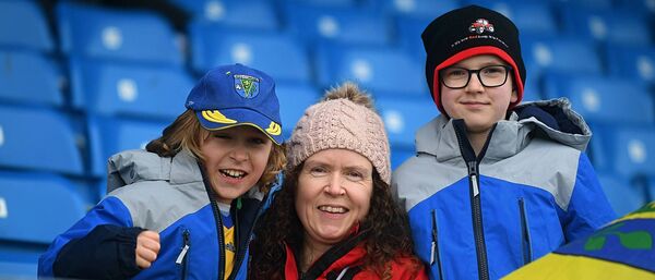 Breda Ryan with Cathal and Jack McNamara, Moore, supporting the Roscommon senior hurlers against Tyrone at King and Moffatt Dr. Hyde Park on Saturday last. Pic: Gerard O'Loughlin 