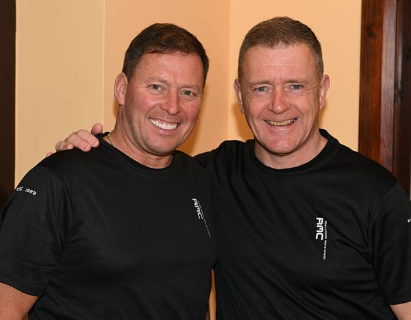 Michael Murray and Fergal McElgunn, pictured at a night of song by candlelight with Roscommon Men’s Choir at Castlecoote Church. Pic: Gerard O’Loughlin