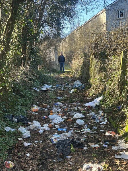 Cllr Micheal Frain said that the rubbish strewn was mostly recyclable and compostable.
