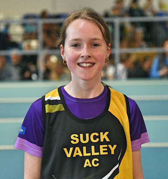 Aoife Kennedy, Creggs, at the Connacht Indoor Athletics Championships at the TUS Athlone Indoor Arena. 