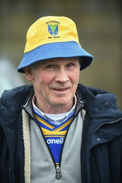 Michael O’Hara, Elphin, supporting the Rossies against Dublin at King and Moffatt Dr. Hyde Park on Sunday last. 
