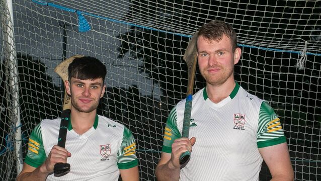 <p>Paddy Fallon (left) hit some big scores for Roscommon during Sunday afternoon's victory against Fermanagh at Brewster Park, Enniskillen. Picture: Michelle Hughes Walsh</p>