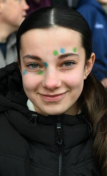 Anna Burns supporting Clonfert College during the school's All-Ireland hurling semi-final against St. Joseph's College Borrisoleigh in Banagher on Saturday last. Pic: Gerard O'Loughlin 