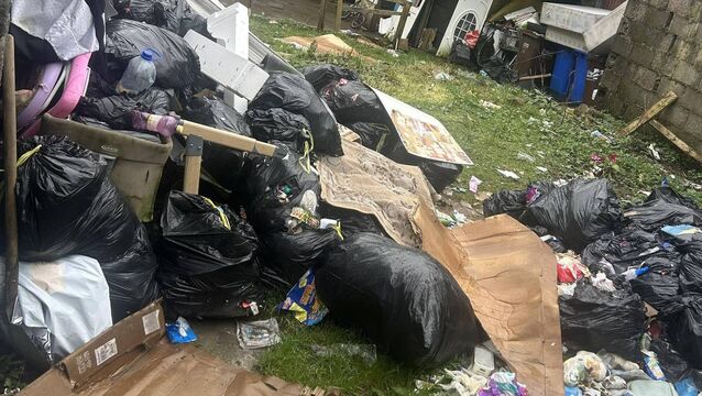Scale of rubbish found in back garden of house “a serious health hazard”