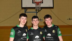 <p>Patrick O’Dowd, Declan Duffy, Paudí Gilligan looking forward to St. Nathy's College's date with destiny against Cnoc Mhuire Granard. Picture: Gerard O'Loughlin</p>