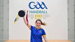 <p>SMILE OF SUCCESS: Fiona Tully after winning the All-Ireland 40 x 20 Ladies' Senior Open Singles title in Croke Park on Saturday afternoon. Picture: GAA Handball</p>