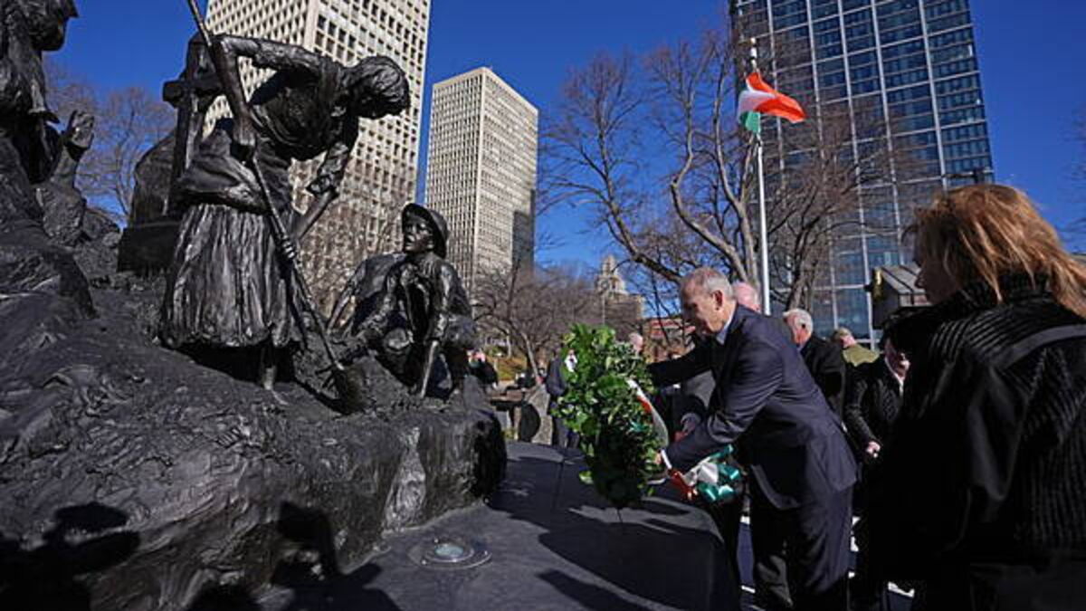 Taoiseach pauses to remember the millions who died or emigrated during famine