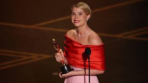 <p>Irish actress Jessie Buckley accepts the award for Best Actress in a Leading Role for "Hamnet" onstage during the 98th Annual Academy Awards at the Dolby Theatre in Hollywood. Pic: Patrick T. Fallon/AFP via Getty Images)</p> <p>Irish actress Jessie Buckley accepts the award for Best Actress in a Leading Role for "Hamnet" onstage during the 98th Annual Academy Awards at the Dolby Theatre in Hollywood. Pic: Patrick T. Fallon/AFP via Getty Images)</p>
