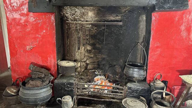 <p>The open fire in the old cottage is a window into the past of true Irishness for Alan Beirne.</p>
