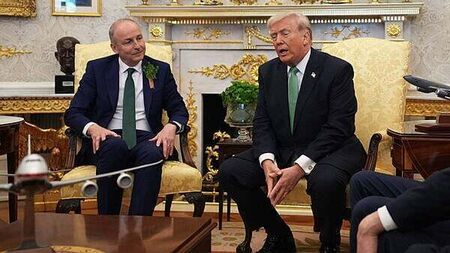Taoiseach meets Trump:  Shamrock ceremony, Martin deals with Trump’s European complaints