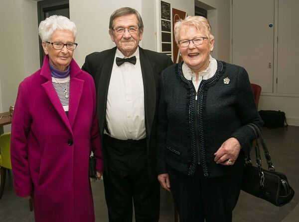 Mary O'Gara, Jim Bow and Patricia Macklin enjoying Roscommon Drama Festival. Pic: Michelle Hughes Walsh