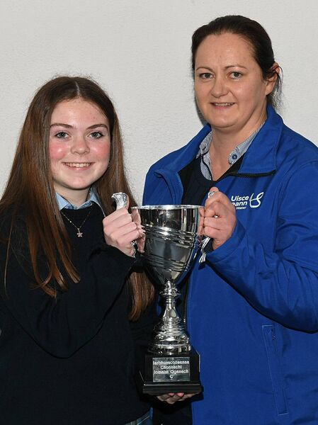 Uisce Éireann’s Patricia Lowry pictured with Aoife Heavey, captain of the St Brendan’s U-16 team, which secured the county title last year. Patricia was part of the management team that guided the squad to success. Uisce Éireann’s Patricia Lowry pictured with Aoife Heavey, captain of the St Brendan’s U-16 team, which secured the county title last year. Patricia was part of the management team that guided the squad to success.