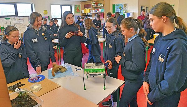 Aoife Hynes chats to students about the project. Pic: Gerard O'Loughlin Aoife Hynes chats to students about the project. Pic: Gerard O'Loughlin