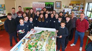 <p>Pupils and teachers, Conor Rabbitte, Liam Conneally, Ger Dowd and Fiona Brandon, from Creggs NS. Fifth and Sixth Class pupils from the school will be competing in the LEGO national finals. </p> <p>Pupils and teachers, Conor Rabbitte, Liam Conneally, Ger Dowd and Fiona Brandon, from Creggs NS. Fifth and Sixth Class pupils from the school will be competing in the LEGO national finals. </p>