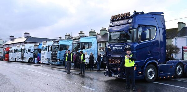 Since 2013, the Ballygar Truckin’ group has held its annual Truck and Tractor Run for charity. Pic: Peter Daly