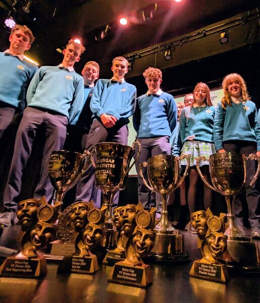 The students were delighted to win six awards.