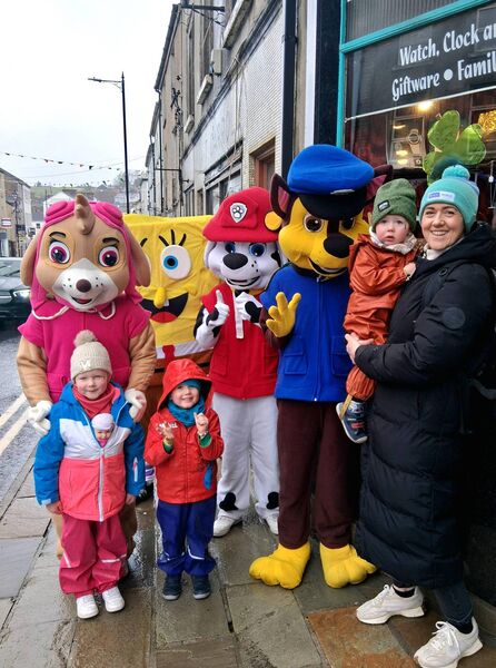 The Donnellan family pictured enjoying their day at the St. Patrick's Day Parade in Boyle. Pic: Noreen Gaffney