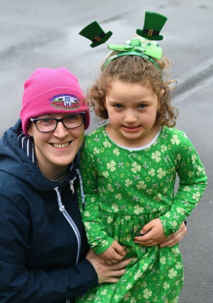 Aisling Small and Grace Small-Connolly, Glenamaddy at the Glenamaddy St. Patrick’s Day Parade. Pic: Gerard O’Loughlin
