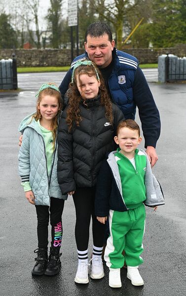 Trevor, Tomás, Saoirse and Grace Dolan, Glenamaddy at the Glenamaddy St. Patrick’s Day Parade. Pic: Gerard O’Loughlin