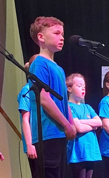 Performing a solo at Castlerea Youth Stage School's annual show.
