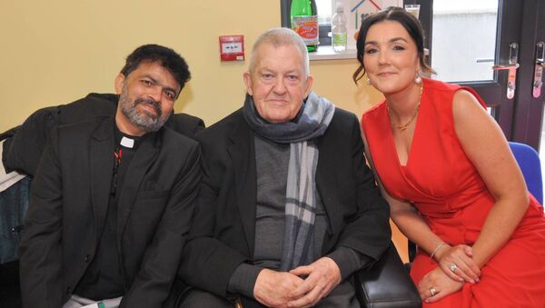 Anita Flynn with Fr. Kevin Reynolds and Fr. Mario Zalki at the opening of the new Happy Feet Childcare facility at Tarmon, Castlerea. Pic: Liam Reynolds Anita Flynn with Fr. Kevin Reynolds and Fr. Mario Zalki at the opening of the new Happy Feet Childcare facility at Tarmon, Castlerea. Pic: Liam Reynolds
