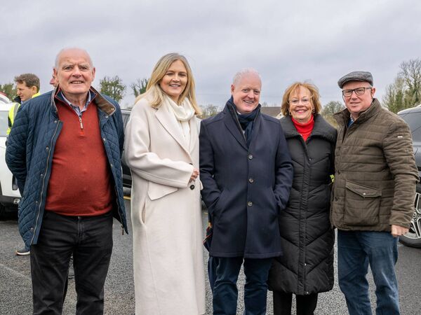 Pat Moran, Ann &amp; Martin Dowd, Margaret Moran, and Michael Scott at the opening of the first phase of the Scramogue to Ballaghaderreen road project, the 7km Frenchpark by-pass, on Thursday last. Pic: Breda Durr
