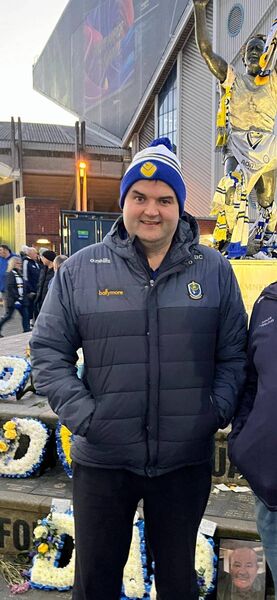 Brian Carroll supporting Leeds United at Elland Road.