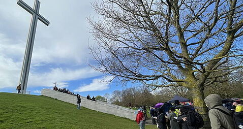 Crowd gathers in Dublin park for Good Friday pilgrimage