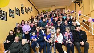 <p>Fiona Tully with family and friends on her triumphant return to St. Coman's Handball Club as All-Ireland Senior Singles 40 x 20 champion recently. Picture: Gerard O'Loughlin</p> <p>Fiona Tully with family and friends on her triumphant return to St. Coman's Handball Club as All-Ireland Senior Singles 40 x 20 champion recently. Picture: Gerard O'Loughlin</p>