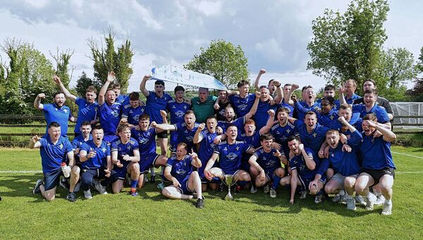 The St. John's Athletic squad and management after winning the Roscommon and District Football League Premier Division for the first time in the club's history in 2025. Picture: Gerard O'Loughlin The St. John's Athletic squad and management after winning the Roscommon and District Football League Premier Division for the first time in the club's history in 2025. Picture: Gerard O'Loughlin