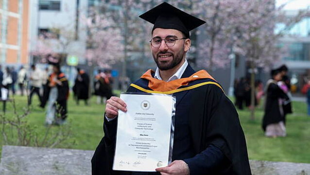 Palestinian tech student tops class at Dublin university